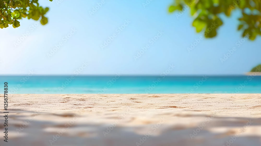Tranquil Beach Scene with Turquoise Water Tranquil Beach Scene with Turquoise Water