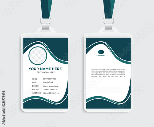 Vector modern id card template design