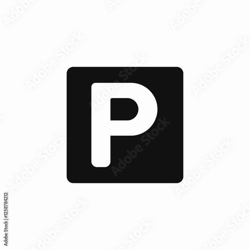 parking space icon sign vector