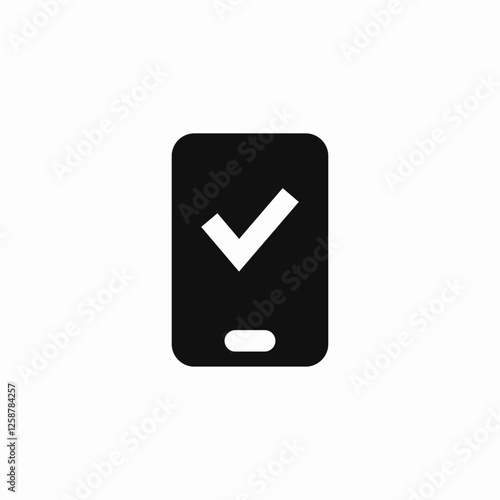 phone process completed icon sign vector