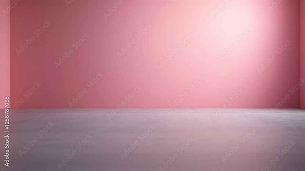 Empty Pink Room With Gray Floor Empty Pink Room With Gray Floor
