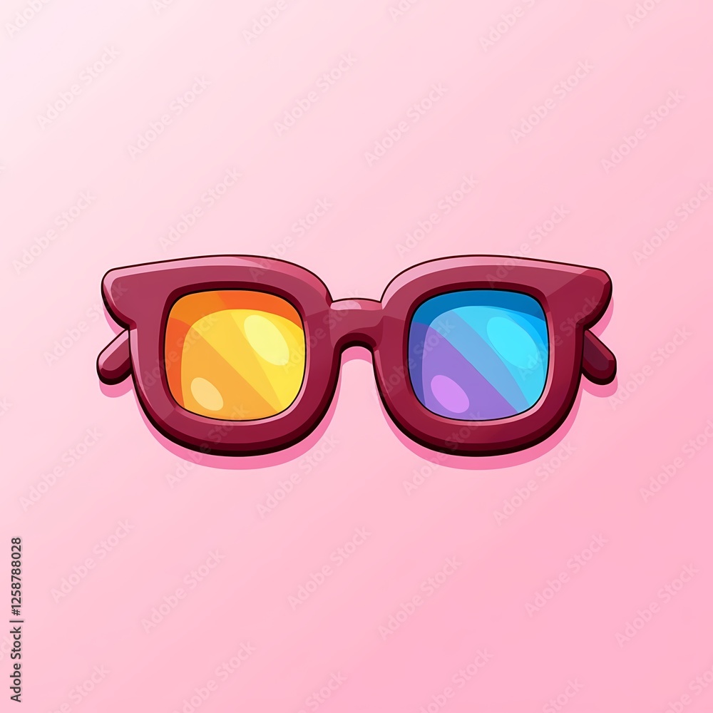 An ornate image of a maroon glasses with a colorful gradient. The background is a pastel pink color, adding depth and contrast. An ornate image of a maroon glasses with a colorful gradient. The background is a pastel pink color, adding depth and contrast.