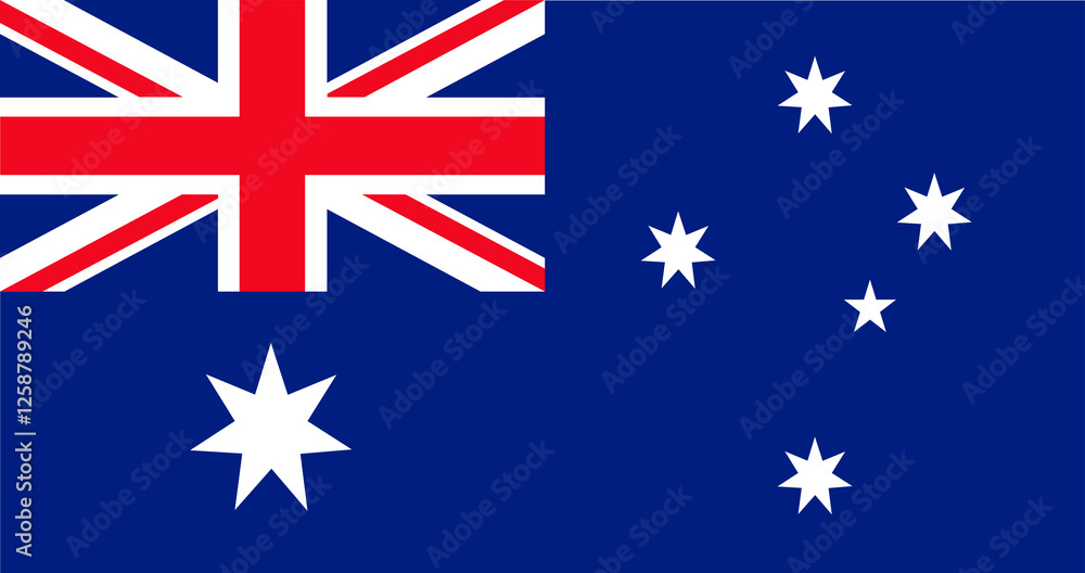 Fototapeta premium Australian flag, national symbol image