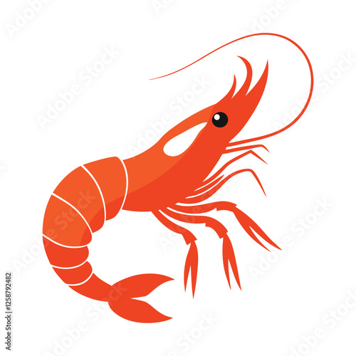shrimp isolated on white background
