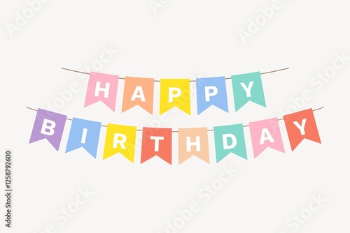 Photography Happy birthday party element, flat graphic, special occasion decoration