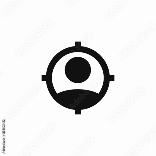 target audience icon sign vector