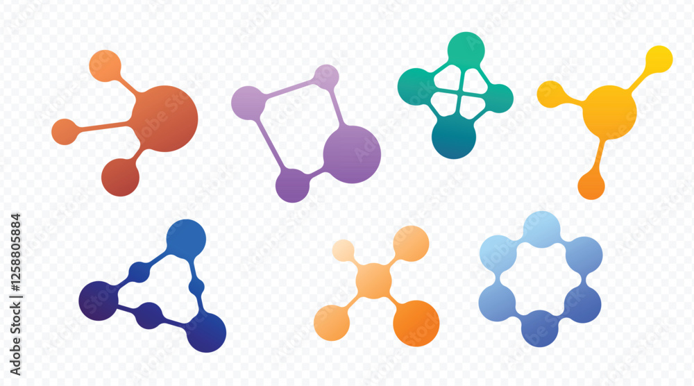 Colorful Molecular Structure Colorful Molecular Structure