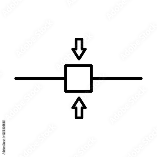 Alignment icon Outline vector symbol sign