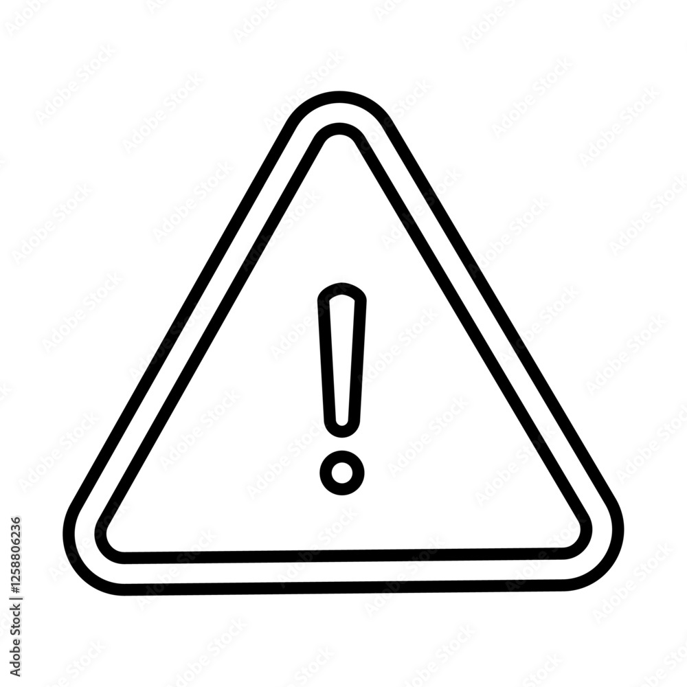 Attention Warning sign icon Outline vector symbol sign Attention Warning sign icon Outline vector symbol sign