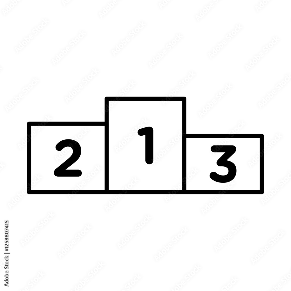 champion podium icon Outline vector symbol sign champion podium icon Outline vector symbol sign