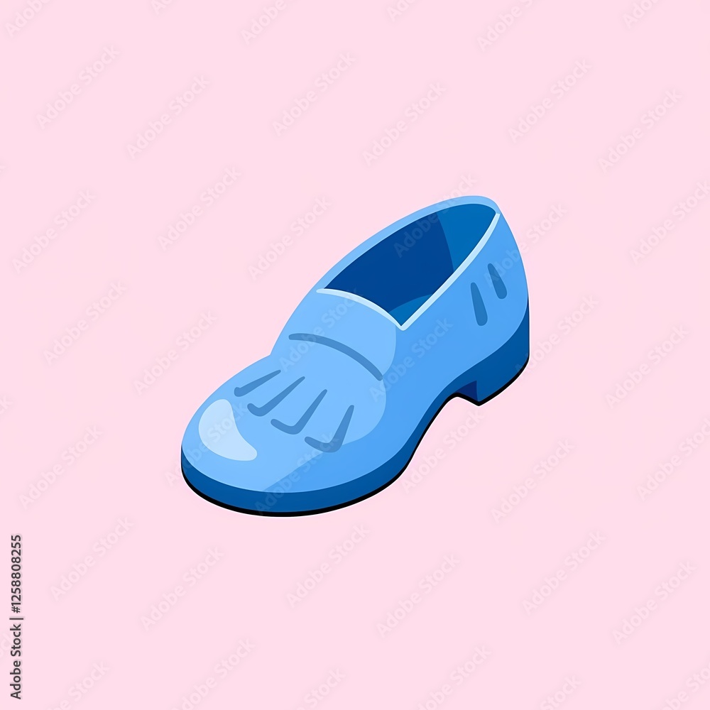An minimalistic image of a blue shoe with embossed details. The background is a pastel pink color, adding depth and contrast. An minimalistic image of a blue shoe with embossed details. The background is a pastel pink color, adding depth and contrast.