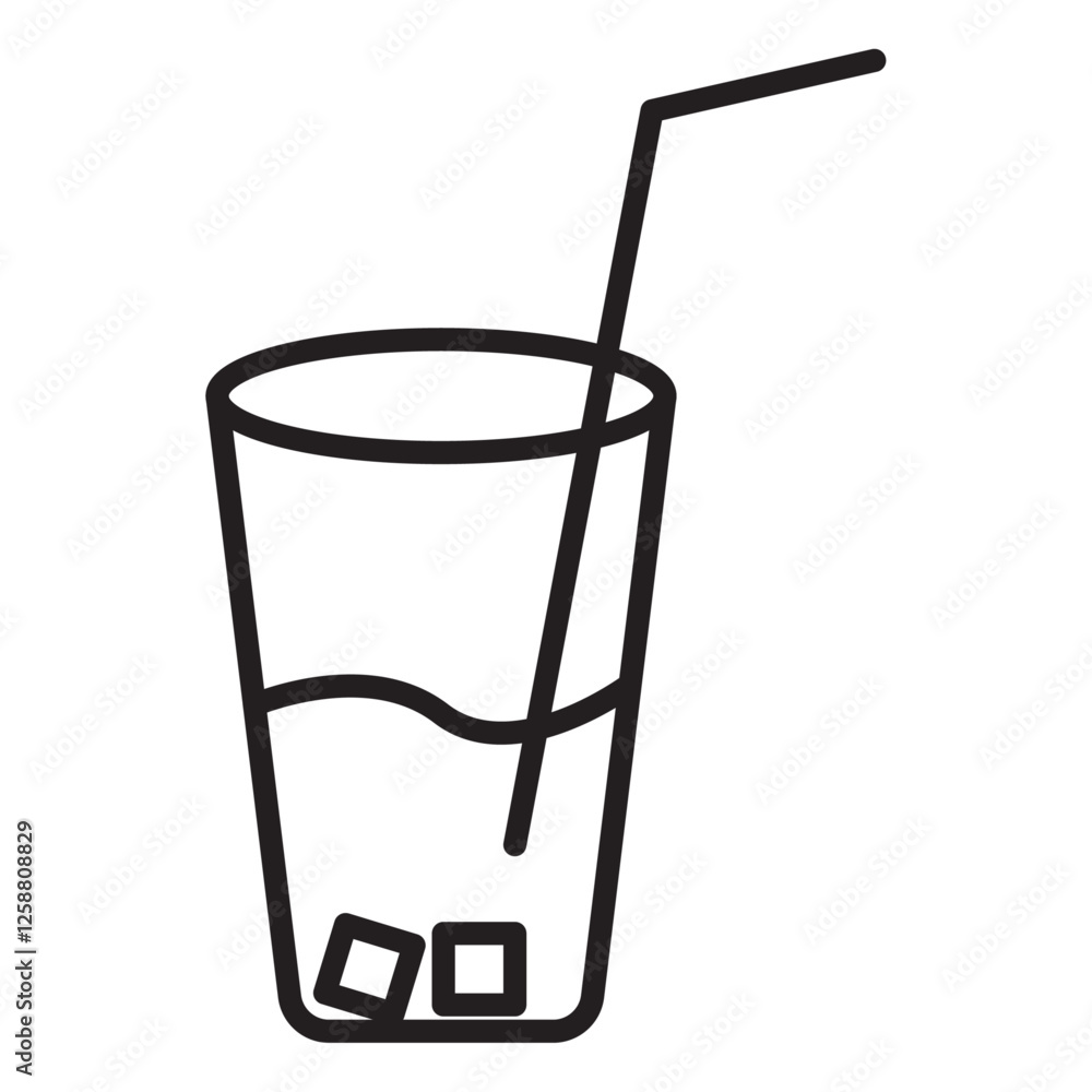 drink icon Outline vector symbol sign drink icon Outline vector symbol sign