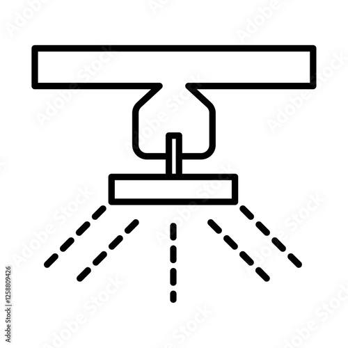 fire sprinkler icon Outline vector symbol sign