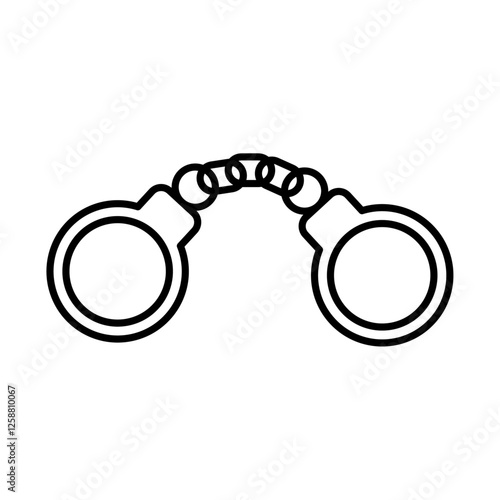 Handcuffs icon Outline vector symbol sign