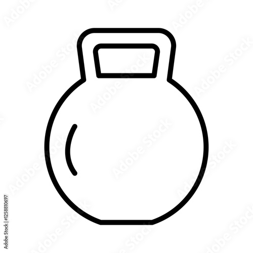 kettlebell icon Outline vector symbol sign