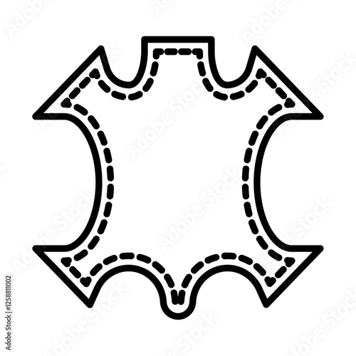 Leather Icon Outline vector symbol sign