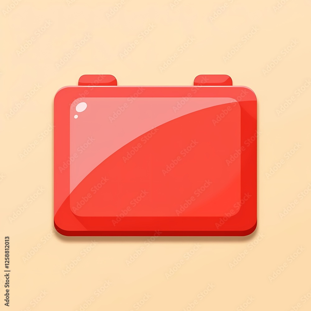 An minimalistic image of a red tablet with a glossy coating. The background is a sand beige color, adding depth and contrast. An minimalistic image of a red tablet with a glossy coating. The background is a sand beige color, adding depth and contrast.