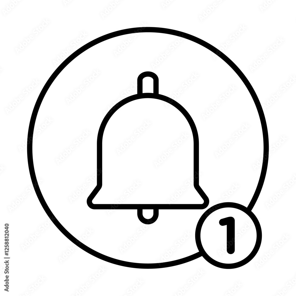 Notification icon Outline vector symbol sign