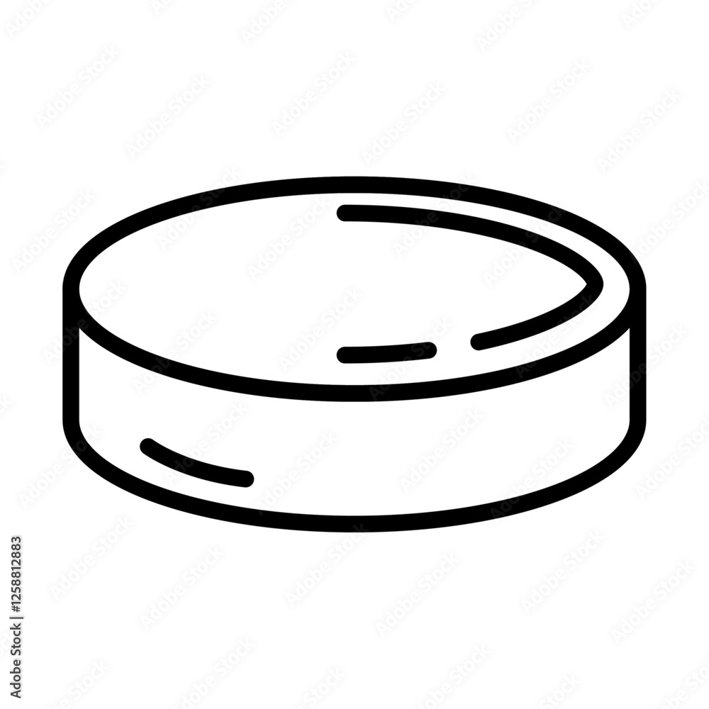 Puck icon Outline vector symbol sign Puck icon Outline vector symbol sign