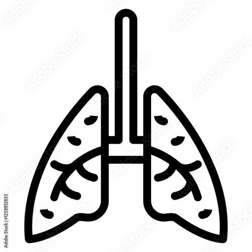 Lungs line icon