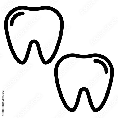 Teeth line icon