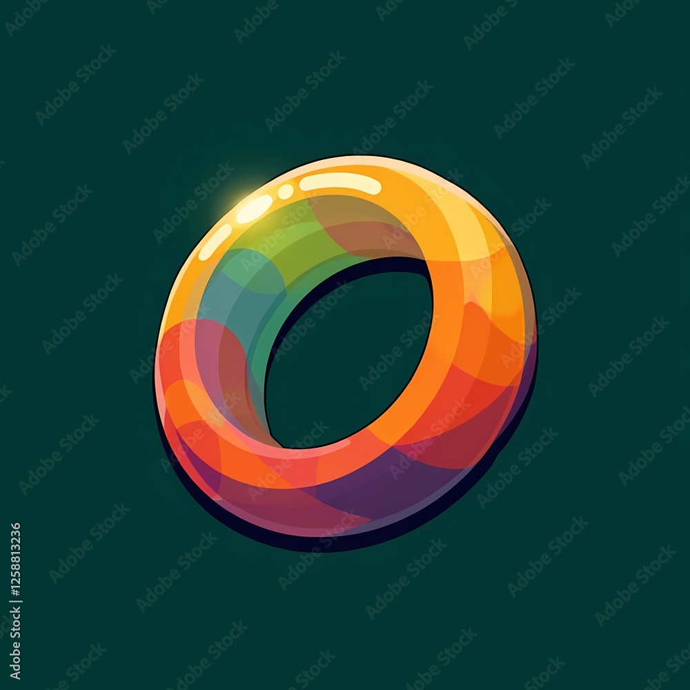 An futuristic image of a orange ring with a colorful gradient. The background is a forest green color, adding depth and contrast. An futuristic image of a orange ring with a colorful gradient. The background is a forest green color, adding depth and contrast.