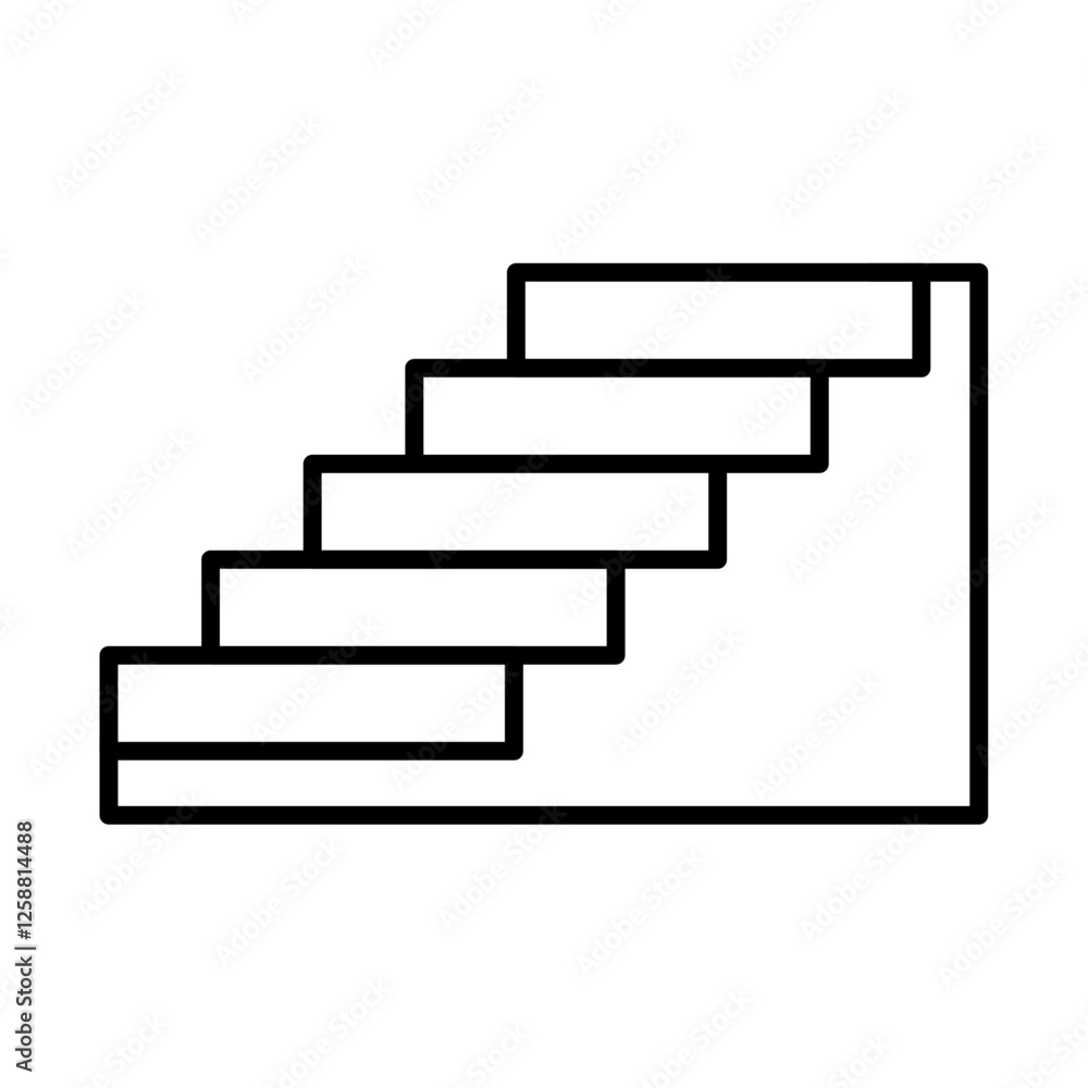 stairs icon Outline vector symbol sign stairs icon Outline vector symbol sign