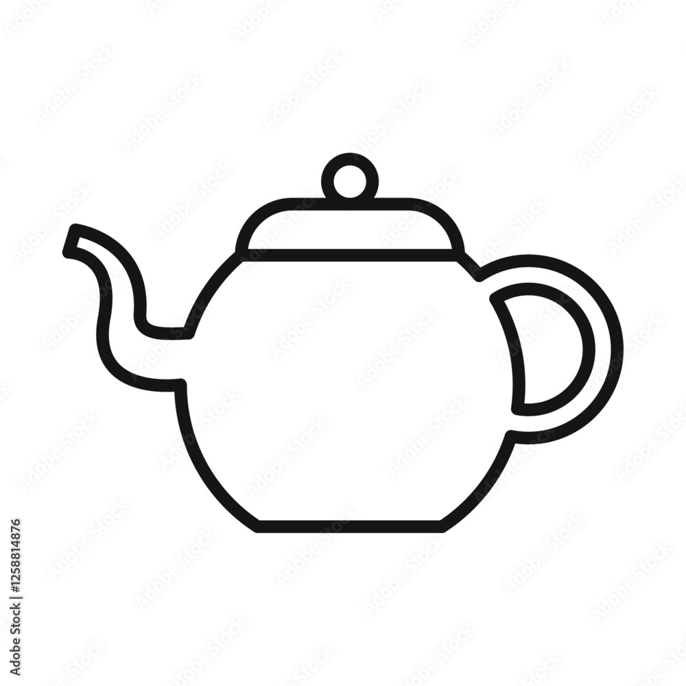Teapot icon Outline vector symbol sign Teapot icon Outline vector symbol sign