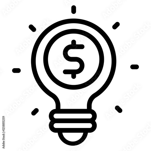 Bulb line icon
