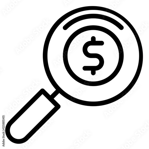 Magnifier line icon