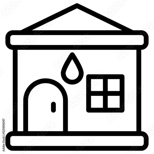 Fire Station line icon