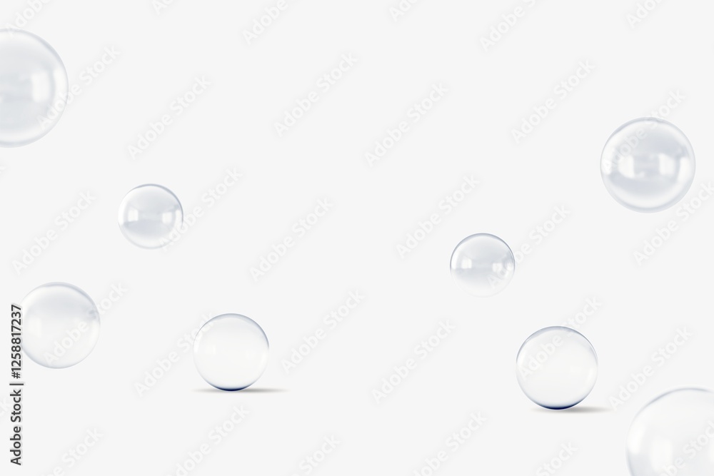 3D crystal bubbles product background 3D crystal bubbles product background