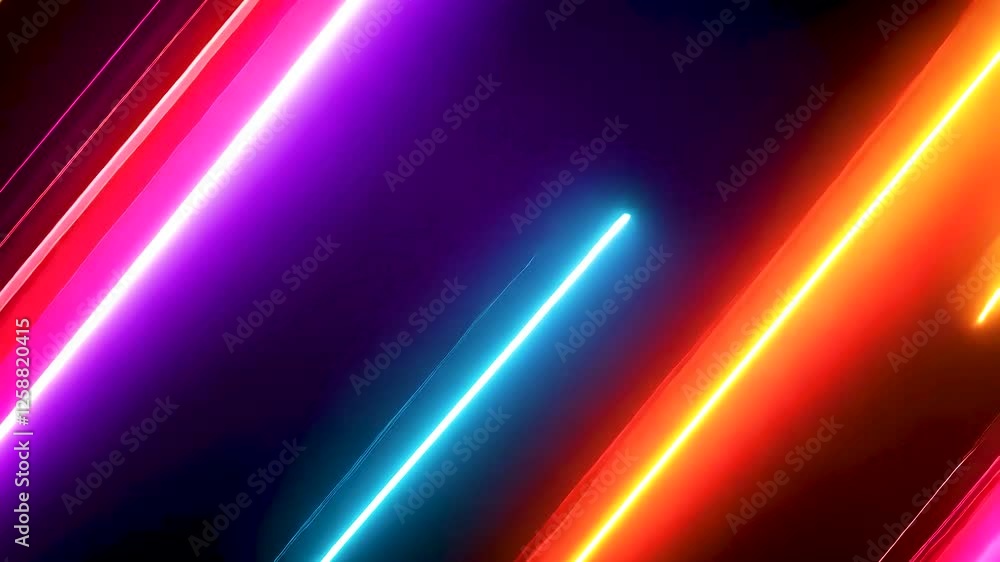 Colorful light trails create energetic atmosphere Colorful light trails create energetic atmosphere