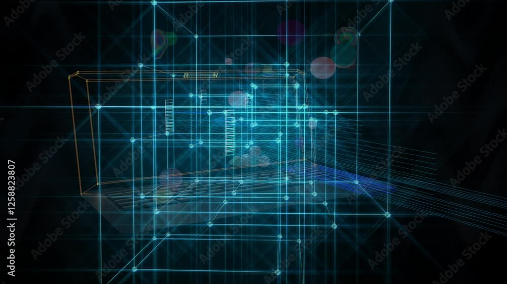 4K Information Computing Technology Background 3D Rendering 4K Information Computing Technology Background 3D Rendering