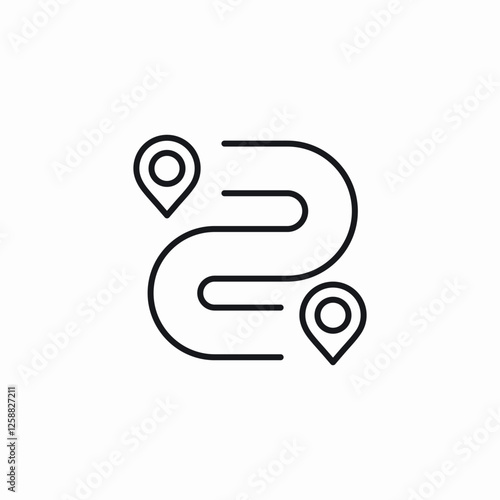 location points directions icon sign vector