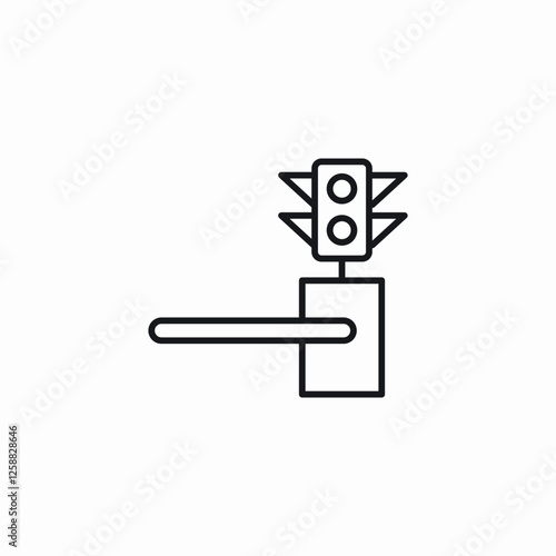 road traffic lights icon sign vector