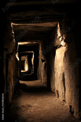 Prehistoric neolithic burial tomb in Newgrange and Knowth