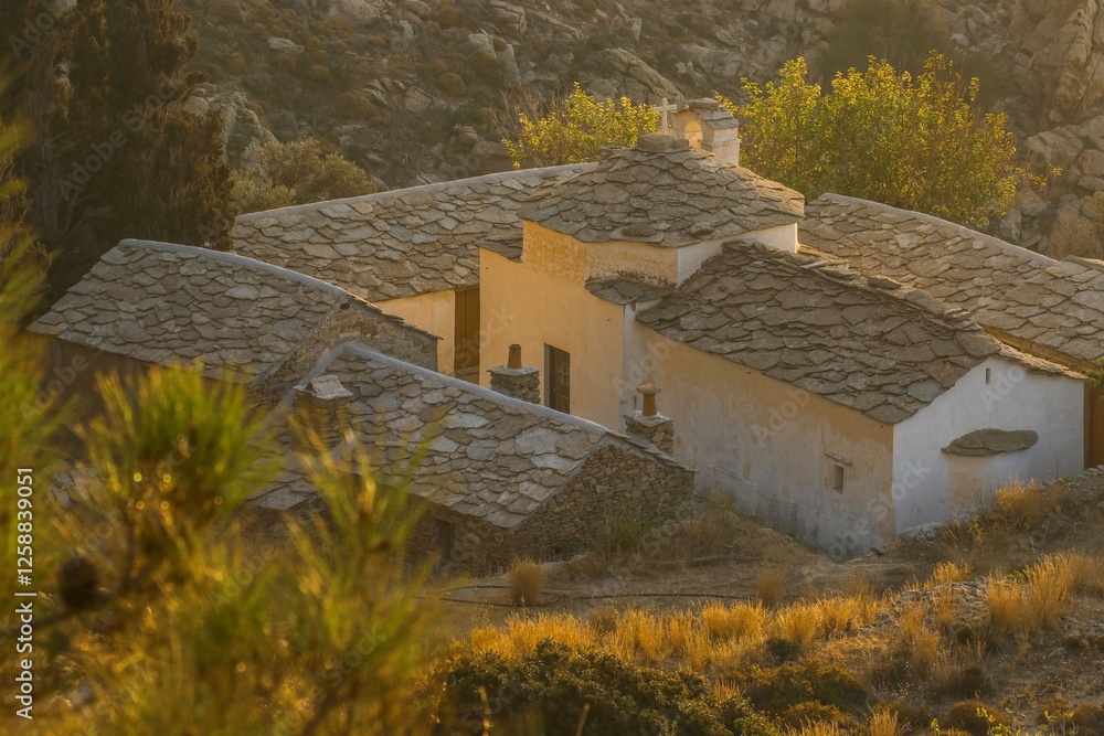 holy monastery of Evangelistrias Mavrianou (Μονή Ευαγγελισμού Μαυριάνου), Nanoura, Ikaria, North Aegean Islands, Greece