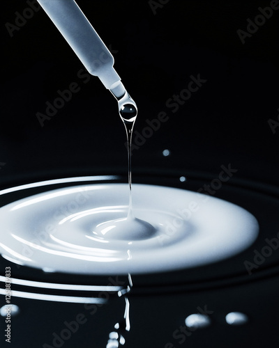 Droplet Creating Ripples in Liquid