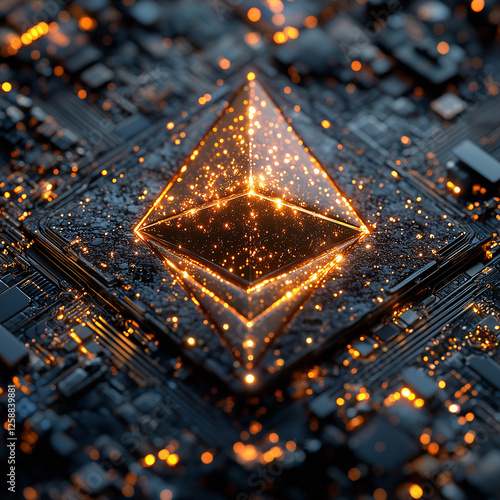 Abstract Sparkling Pyramid