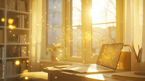Warm Morning Light with Sparkles
