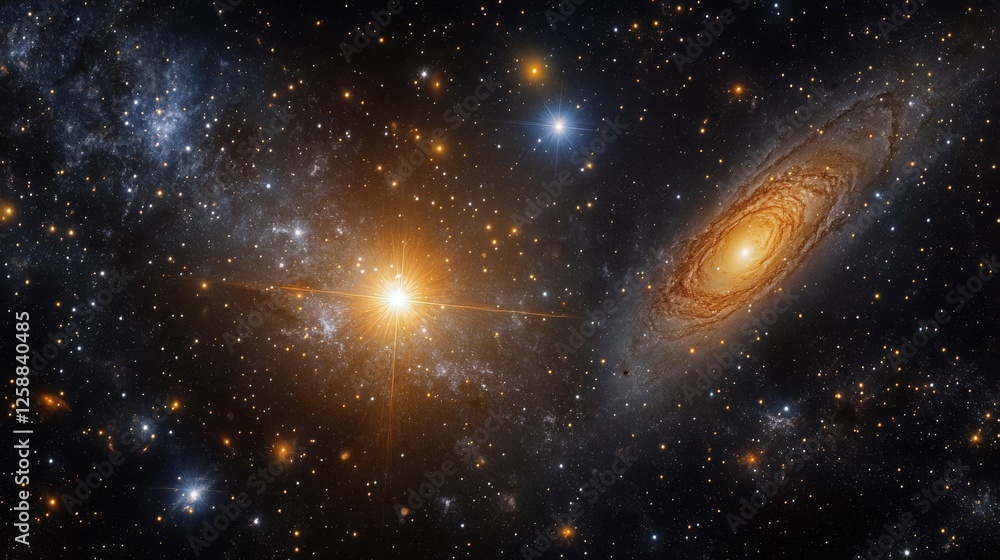 A highly detailed HDRI image of deep space, featuring vibrant nebulae, clusters of stars, and distant galaxies, capturing the awe-inspiring beauty of the universe. A highly detailed HDRI image of deep space, featuring vibrant nebulae, clusters of stars, and distant galaxies, capturing the awe-inspiring beauty of the universe.