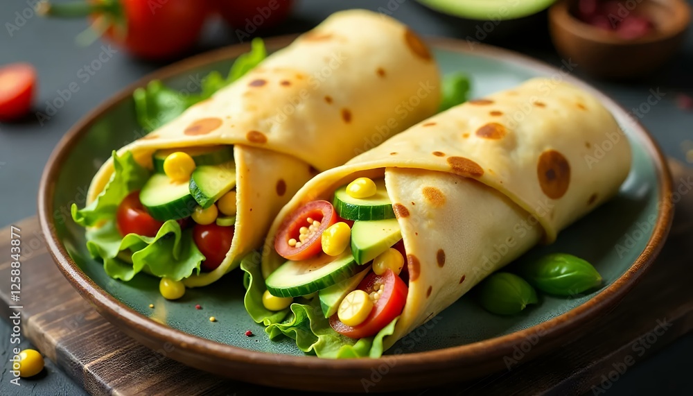 Veggie_Wraps_Healthy_Food_Delicious_Lunch_Vegetarian Veggie_Wraps_Healthy_Food_Delicious_Lunch_Vegetarian