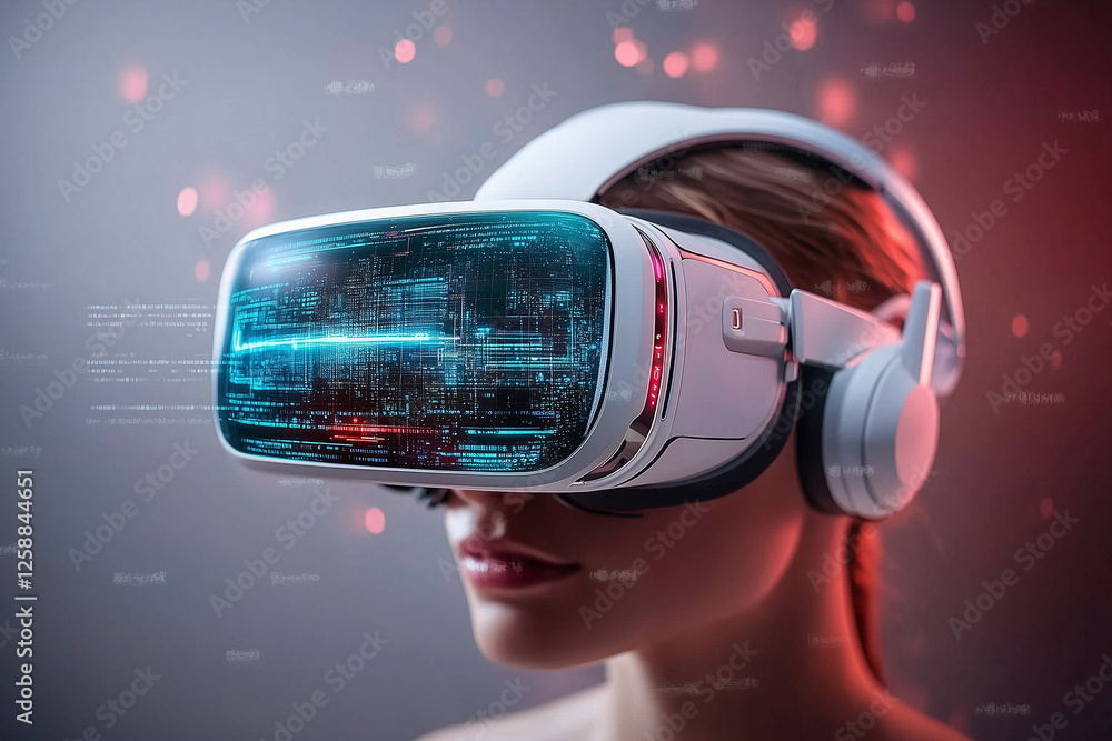 Futuristic smart headset displaying virtual reality technology trends and innovations Futuristic smart headset displaying virtual reality technology trends and innovations