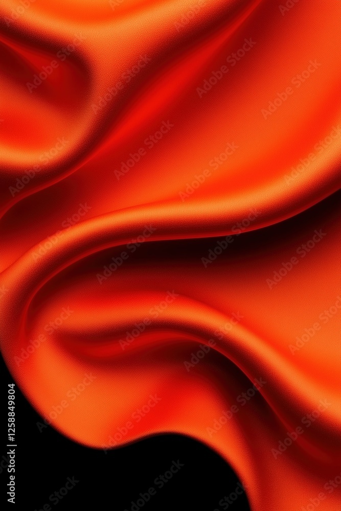 Elegant red silk fabric draped gracefully on a dark background showcasing its smooth texture and vivid color Elegant red silk fabric draped gracefully on a dark background showcasing its smooth texture and vivid color