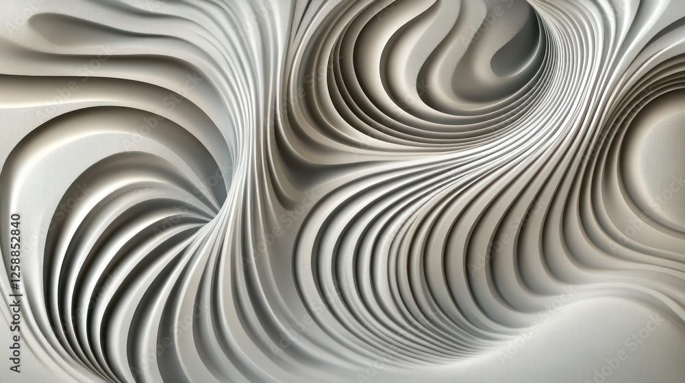 Abstract swirling grey 3D design. Abstract swirling grey 3D design.