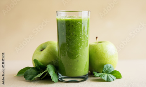 Healthy Green Apple and Spinach Juice Drink