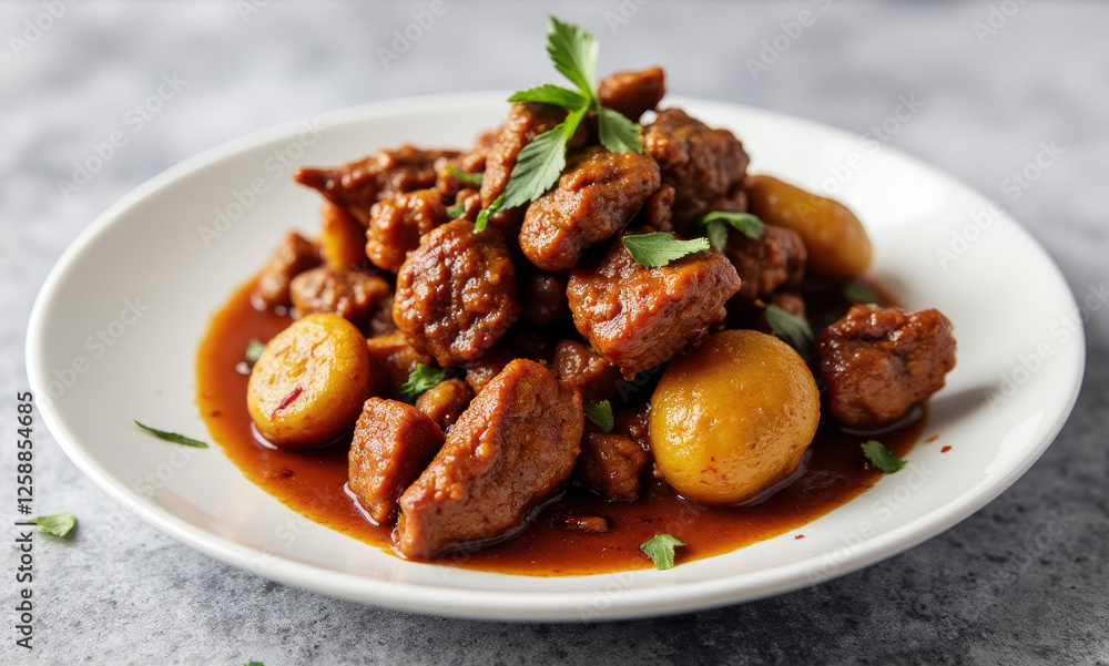 Spicy Pork Vindaloo (Goan Pork Curry) with Rice Spicy Pork Vindaloo (Goan Pork Curry) with Rice