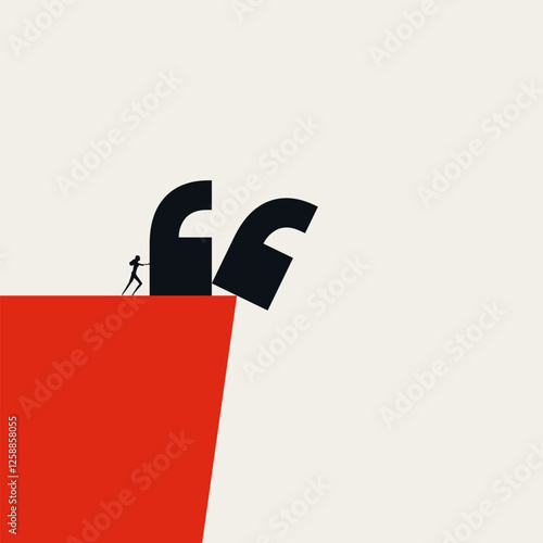 Depression and apathy vector concept. Symbol of mental health issues, disorder, loneliness. Minimal design eps10 illustration.