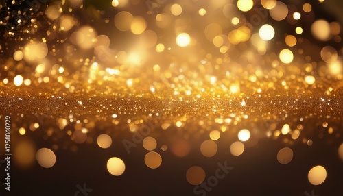 gold light bokeh for holiday lights background or christmas background